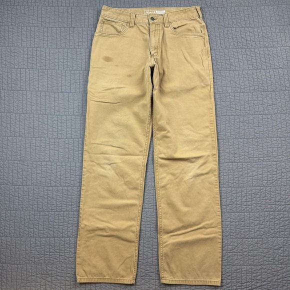 Carhartt Pants Men's 32x34 (31x32) Tan Rugged Relaxed Fit Utility Workwear - Picture 2 of 16